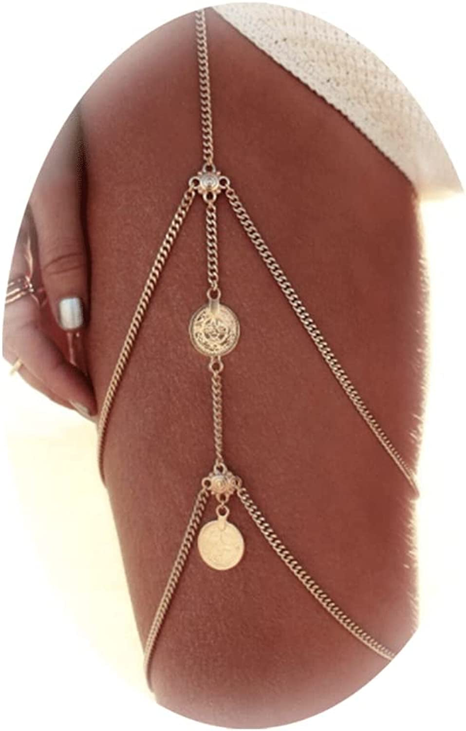 Snake Leg Chain Jewelry for Women Thigh Chain Boho Body Chain Snake Pendant Body Jewelry for Girls Apparel & Accessories > Jewelry > Body Jewelry choice of all gold coin