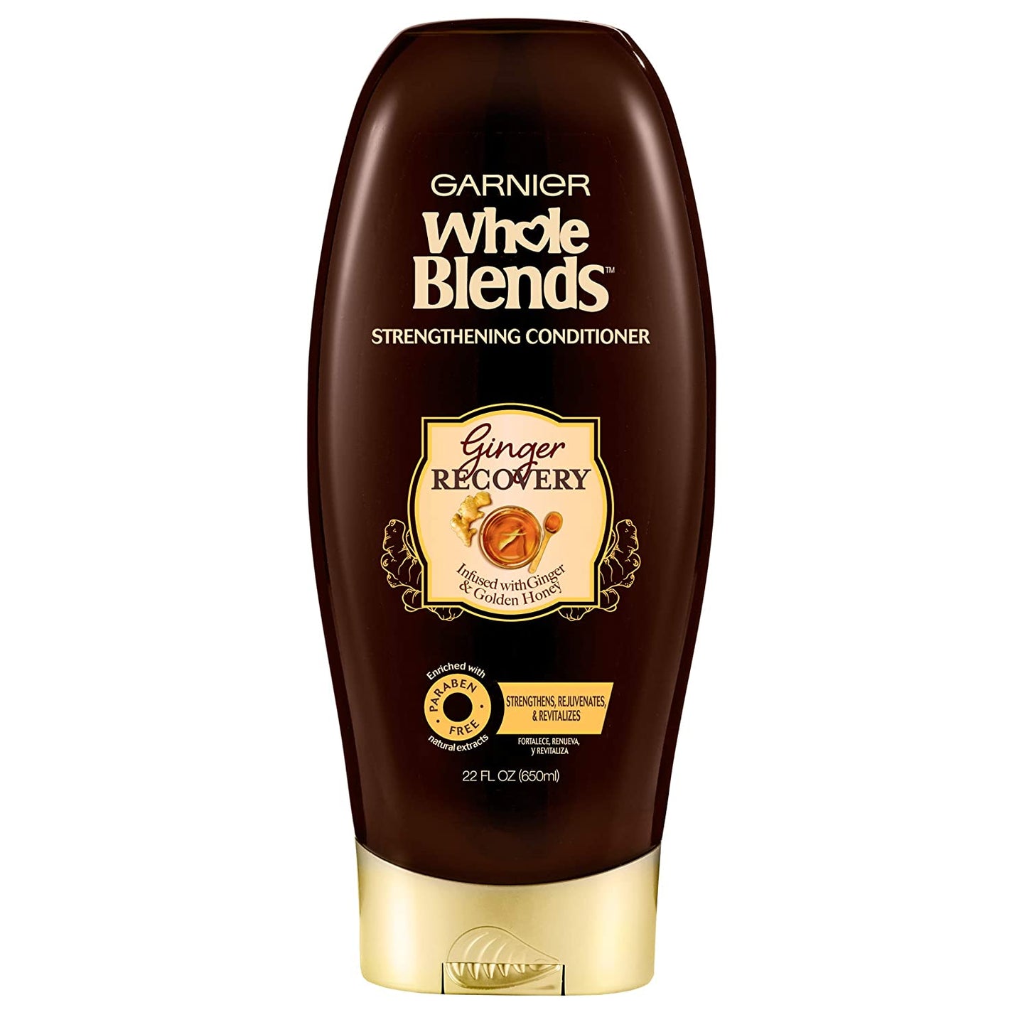 Garnier Hair Care Whole Blends Ginger Recovery Strengthening Shampoo and Conditioner with Ginger and Golden Honey Extracts, for Weak, Brittle Hair, Paraben Free 44 Fl Oz Health & Beauty > Personal Care > Hair Care Garnier Conditioner 1 Count 22 Fl Oz