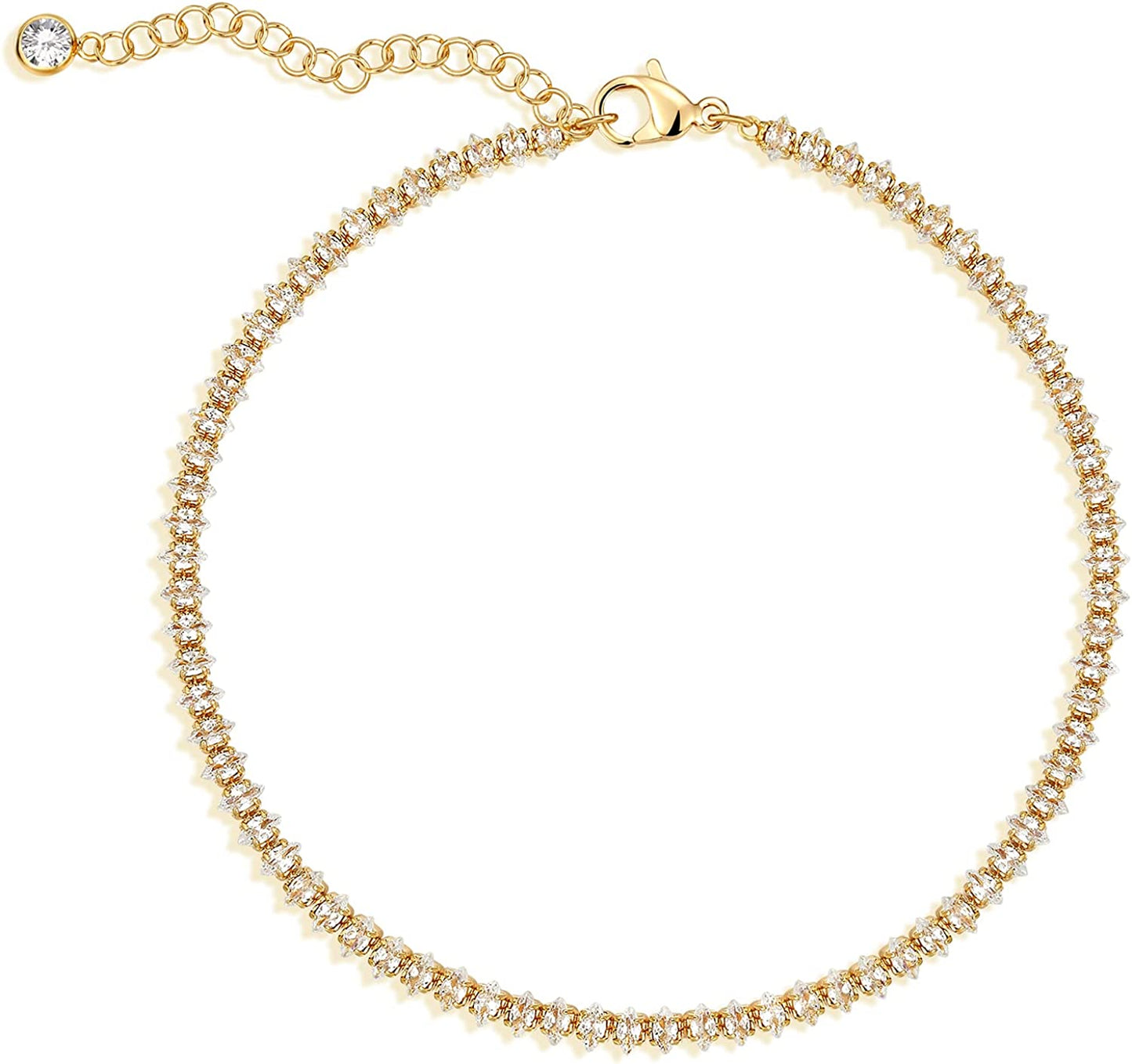 Mevecco Gold Evil Eye Charm Anklet,14K Gold Plated Boho Beach Dainty Cute Tiny Lucky Star Foot Chain Ankle Bracelet Silver Beaded Chain Anklet for Women Apparel & Accessories > Jewelry > Anklets MEVECCO CZ-Horse eye