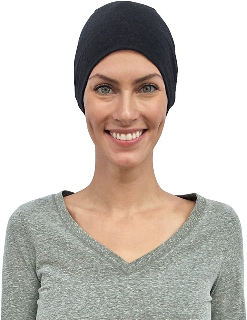 Cate & Levi Cancer Hat, Chemo Caps Made in Canada, 100% Organic Cotton, Cancer and Sleep Headwear and Hats Apparel & Accessories > Clothing Accessories > Headwear Cate & Levi Black Large-X-Large
