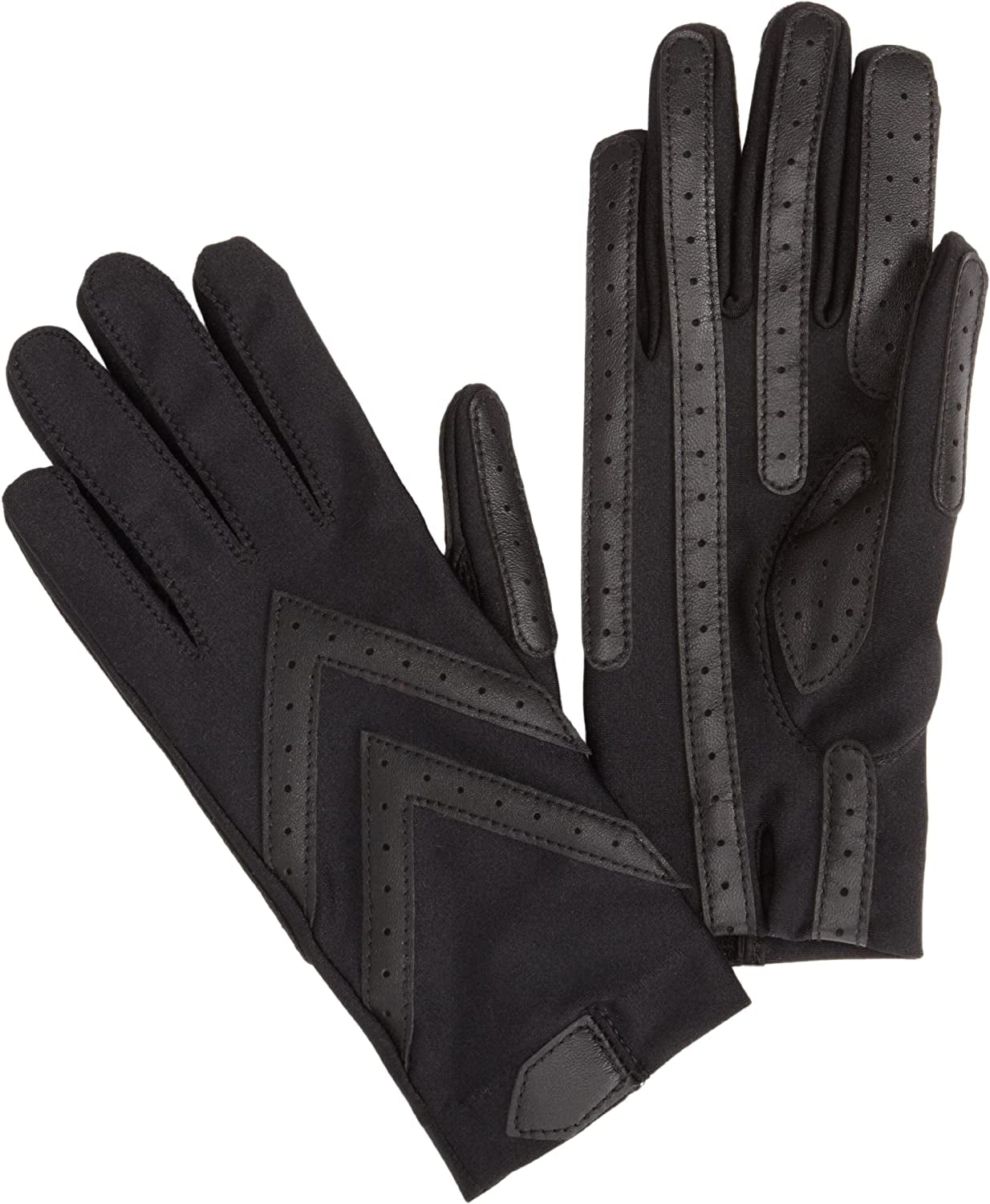 Isotoner Women'S Spandex Shortie Touchscreen Gloves Apparel & Accessories > Clothing Accessories > Gloves & Mittens isotoner Black - Without Smartdri Small-Medium