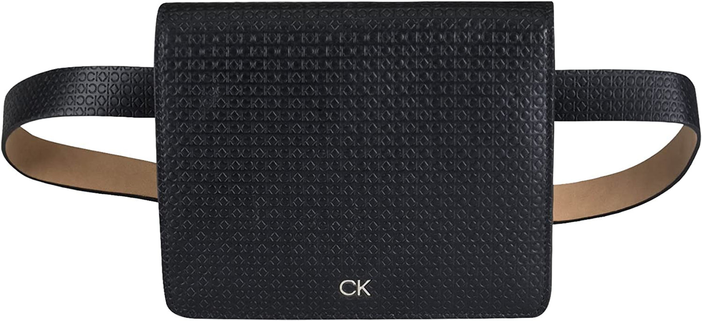 Calvin Klein Women'S Dress Casual Fashion Belts and Belt Bags Apparel & Accessories > Clothing Accessories > Belts Calvin Klein Black Embossed Medium