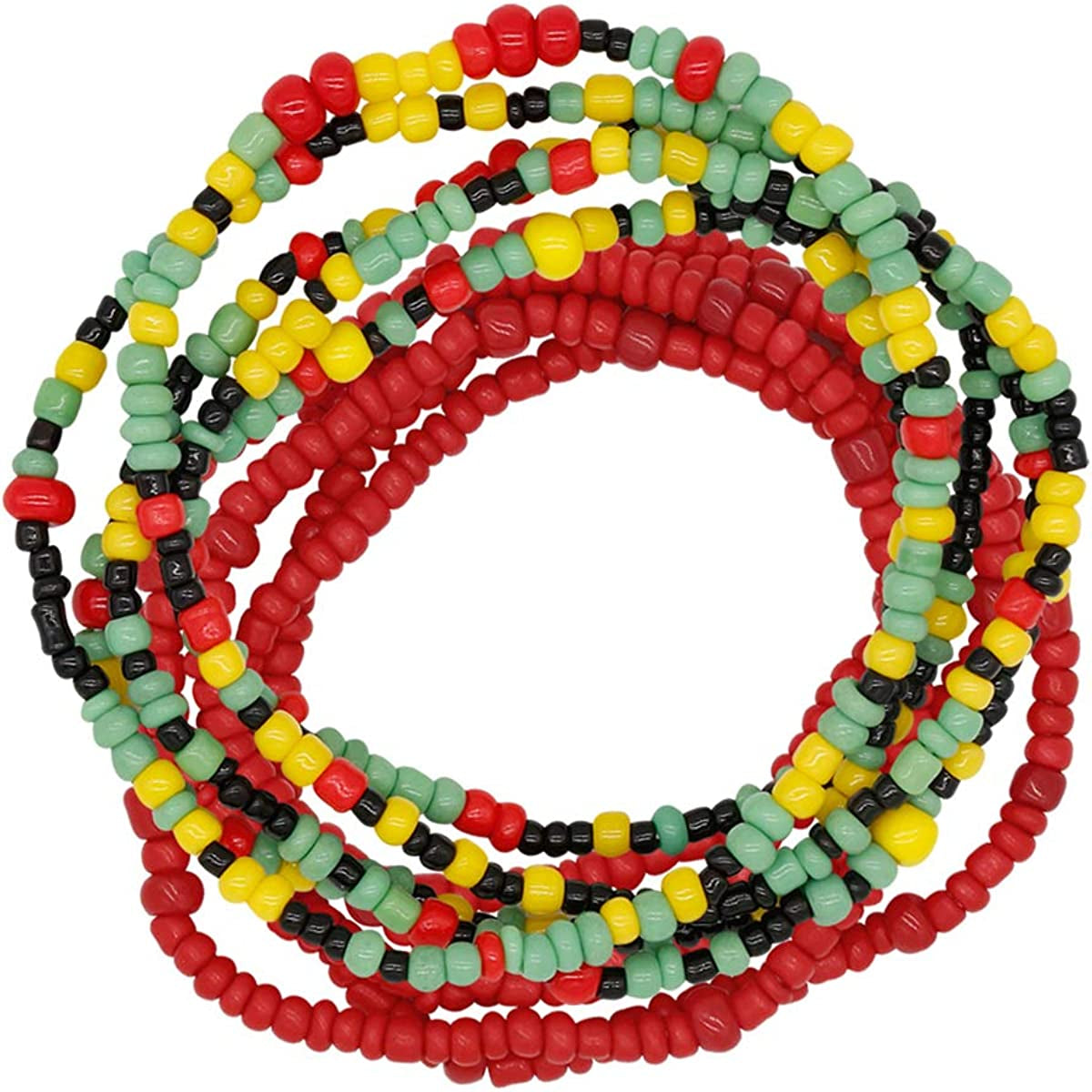 Taigood Waist Beads for Women African Waist Bead Body Chain, Beaded Belly Chain Body Jewelry Apparel & Accessories > Jewelry > Body Jewelry Taigood 2 Pieces Set 10