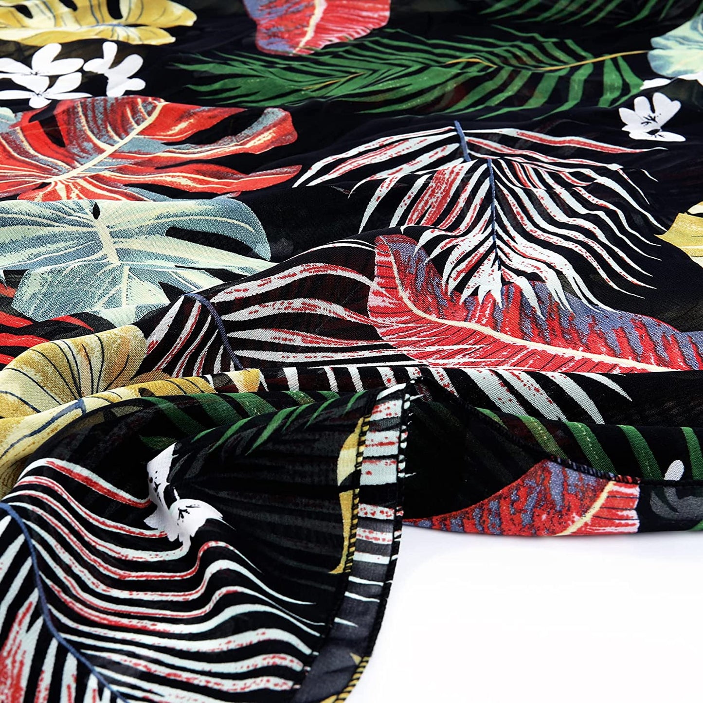 GERINLY Summer Scarfs for Women Lightweight Peony Print Hawaiian Wrap Beach Shawl Cotton Voile Head Scarf Apparel & Accessories > Clothing Accessories > Scarves & Shawls GERINLY