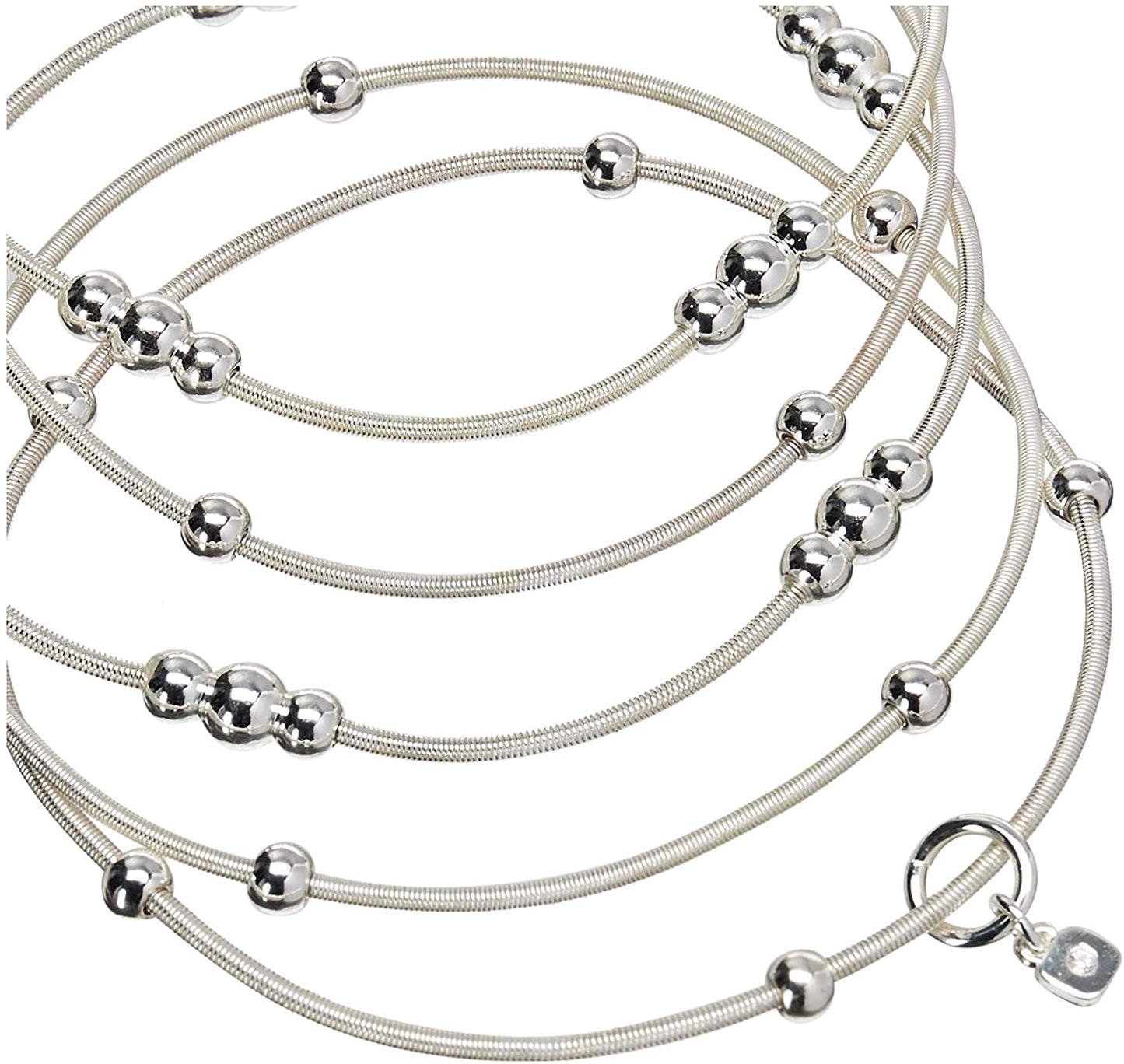 NINE WEST Women'S Ignite the Night Silvertone 5 Row Stretch Bracelet Apparel & Accessories > Jewelry > Bracelets Nine West