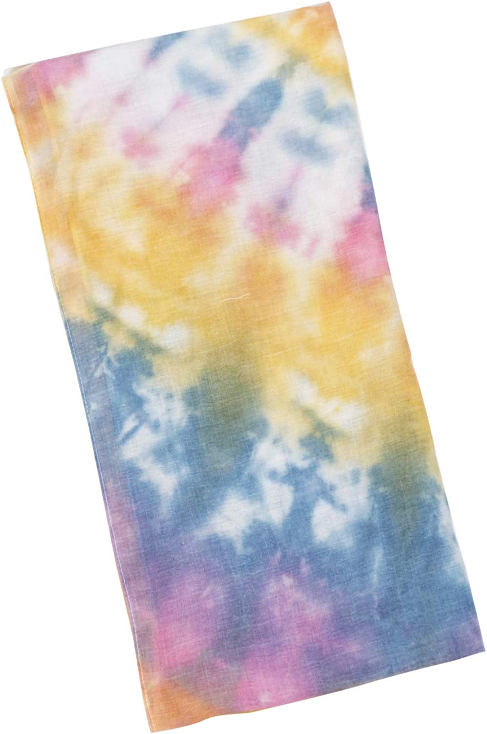 GERINLY Tie Dye Scarf for Women Art Print Head Wrap Vibrant Summer Shawl Nice Hijab Turban Apparel & Accessories > Clothing Accessories > Scarves & Shawls GERINLY