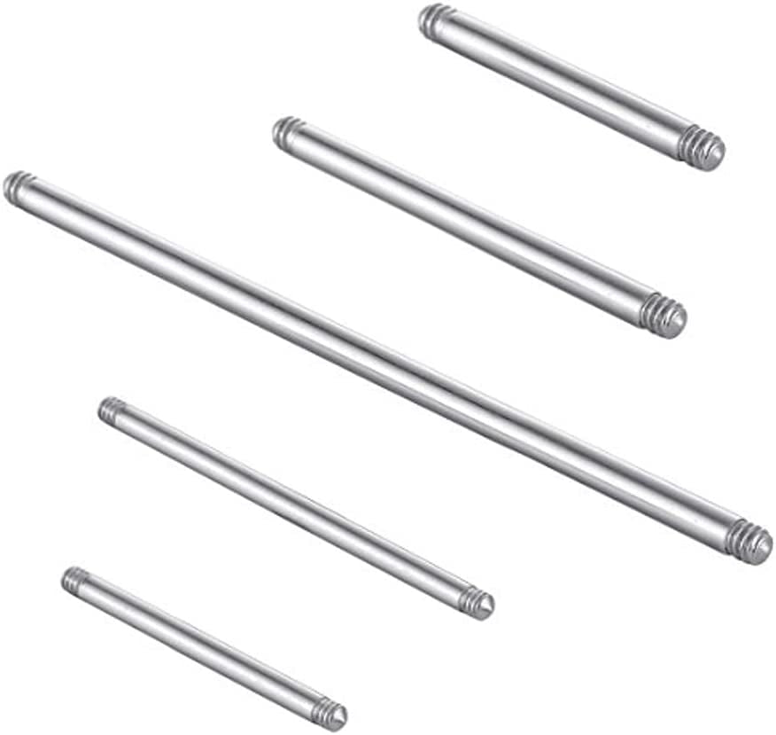 Fashion Processed20Pcs a Set Surgical Steel Threaded Barbell Bar Replacement for Tongue Earring Piercing Body Jewelry 14G 16G (Mix 20Pcs) Apparel & Accessories > Jewelry > Body Jewelry Generic
