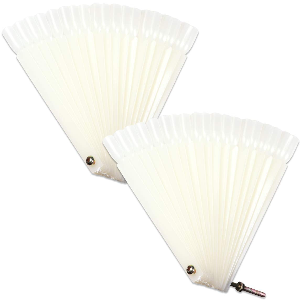 Beauticom® 50 Clear Acrylic False Tip Sticks with Metal Ring Holders Fan-Shaped Nail Art Display Chart Practice Tips Tool - 50 Tips Health & Beauty > Personal Care > Cosmetics > Cosmetic Tools > Nail Tools Beauticom Tips Chart Fan (Natural) 50 Count (Pack of 2)