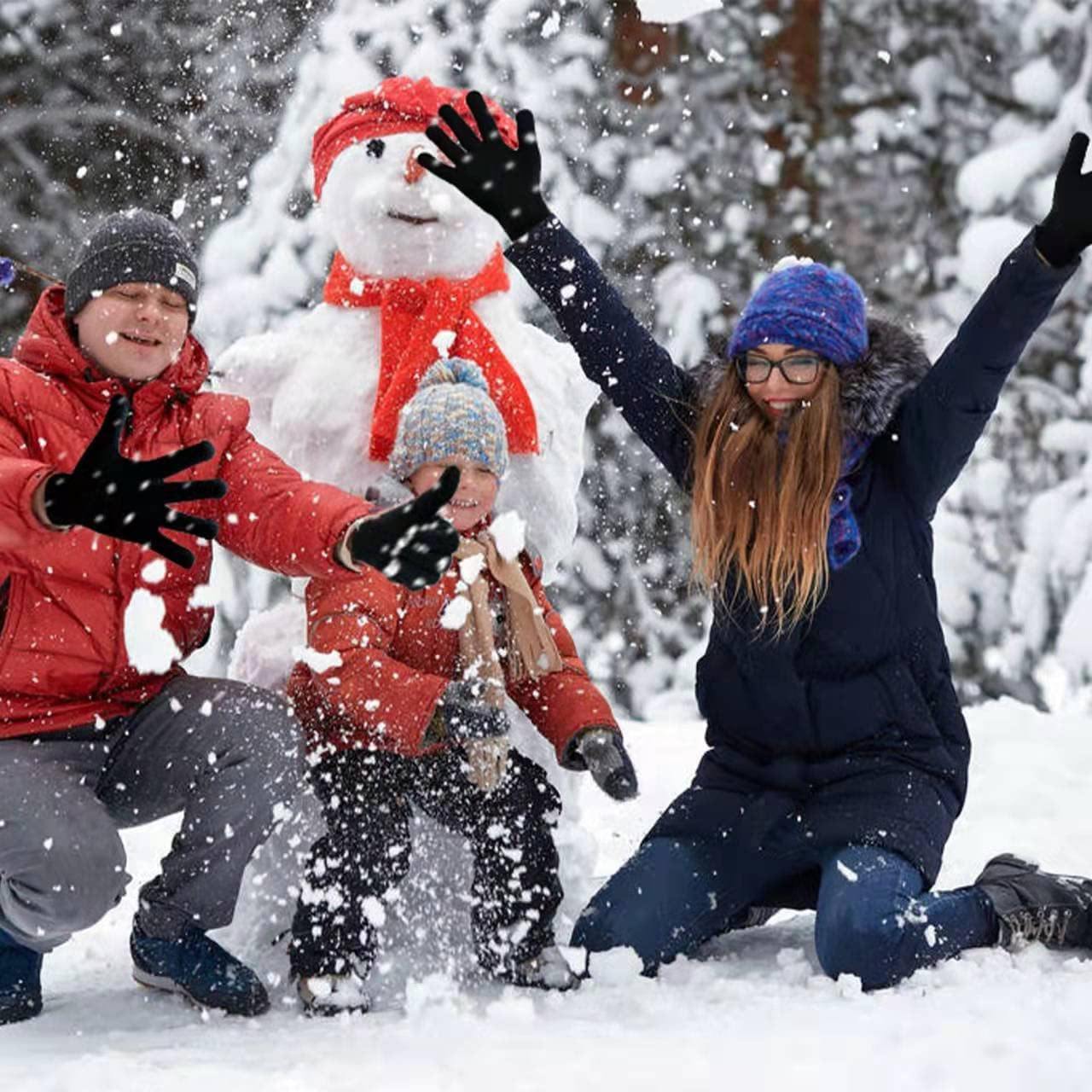 GLEDLOVES 5 Pairs Winter Knitted Magic Elastic Gloves for Unisex Gloves Knit Full Fingers Warm Gloves for Men Women. Apparel & Accessories > Clothing Accessories > Gloves & Mittens GLEDLOVES