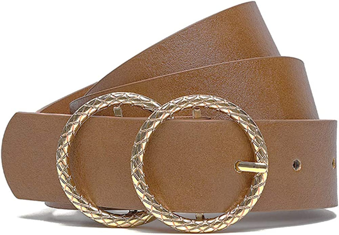 Earnda Women'S Leather Belt Fashion Soft Faux Leather Waist Belts for Jeans Dress Apparel & Accessories > Clothing Accessories > Belts Earnda Tan X-Small: fits waist from 23"-26"