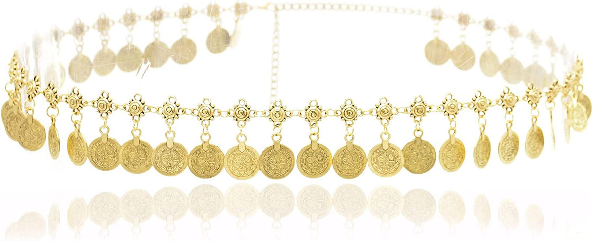 Idealway Gypsy Silver Dangle Coins Belly Chain Hippie Boho Belt Belly Dance Chain Body Jewelry Apparel & Accessories > Jewelry > Body Jewelry idealway AG