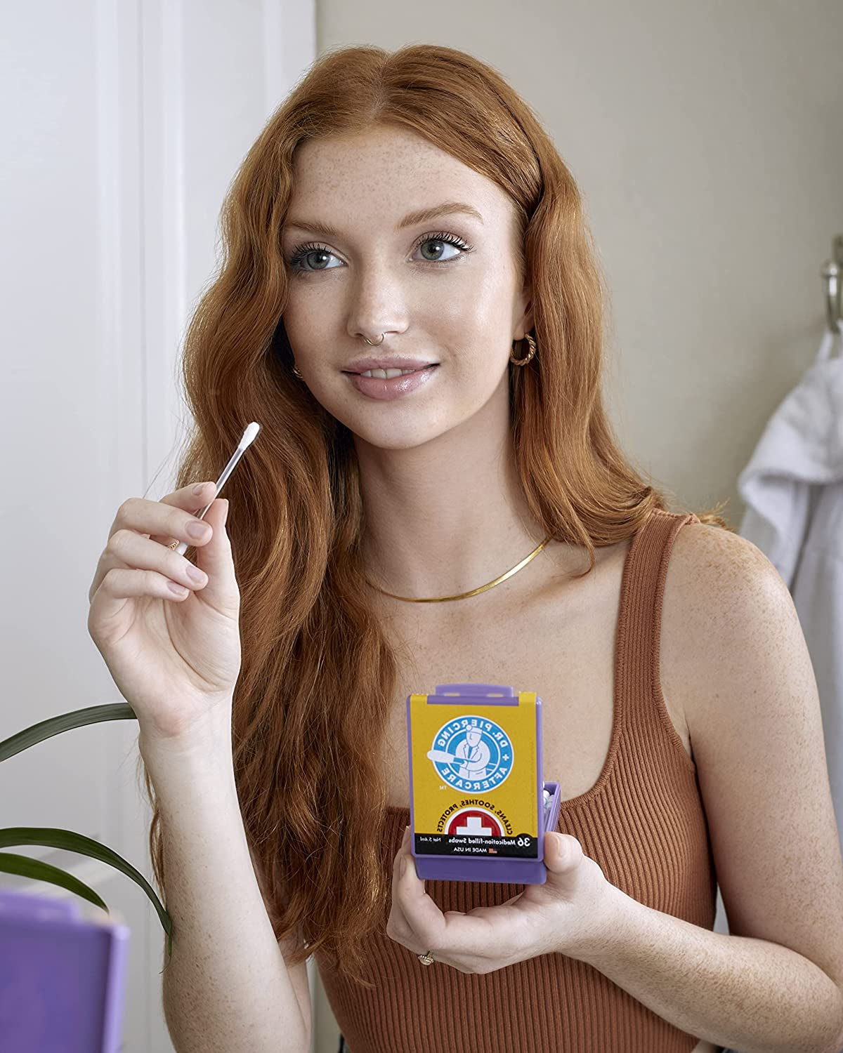 Dr. Piercing Aftercare Medicated Swabs Treat Ear, Nose, Belly, and Body Piercings - Gentle Saline Solution for Piercings - Cleaning Swab Helps Soothe & Hydrate Recovering Skin - 36 Swabs (1-Pack) Apparel & Accessories > Jewelry > Body Jewelry Dr. Piercing's Aftercare