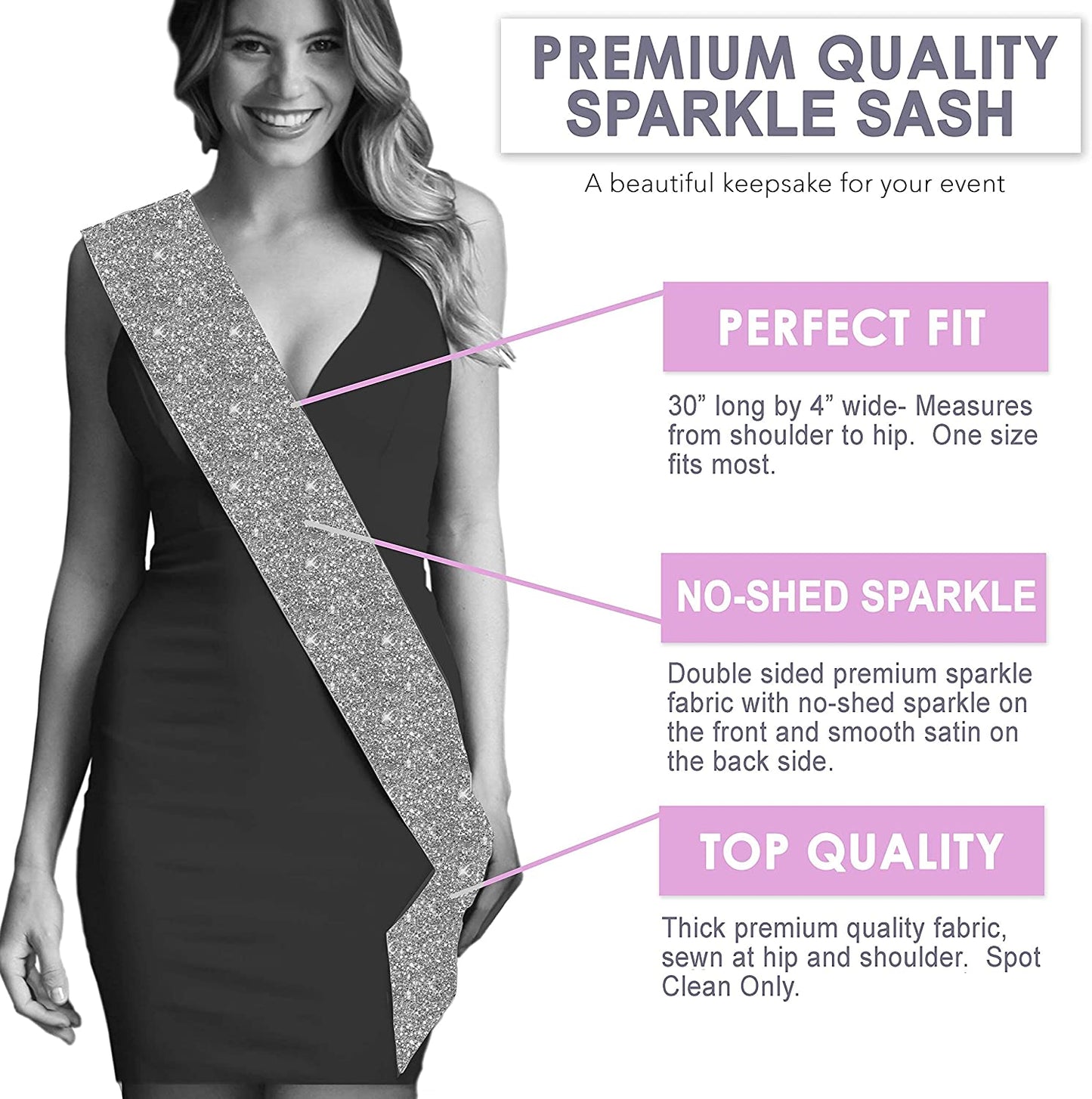 Senior Sash - Senior Night Party Decorations - Senior 2023 Party Sports Event Sash Cheer Dance Team Apparel & Accessories > Clothing Accessories > Sashes RhinestoneSash