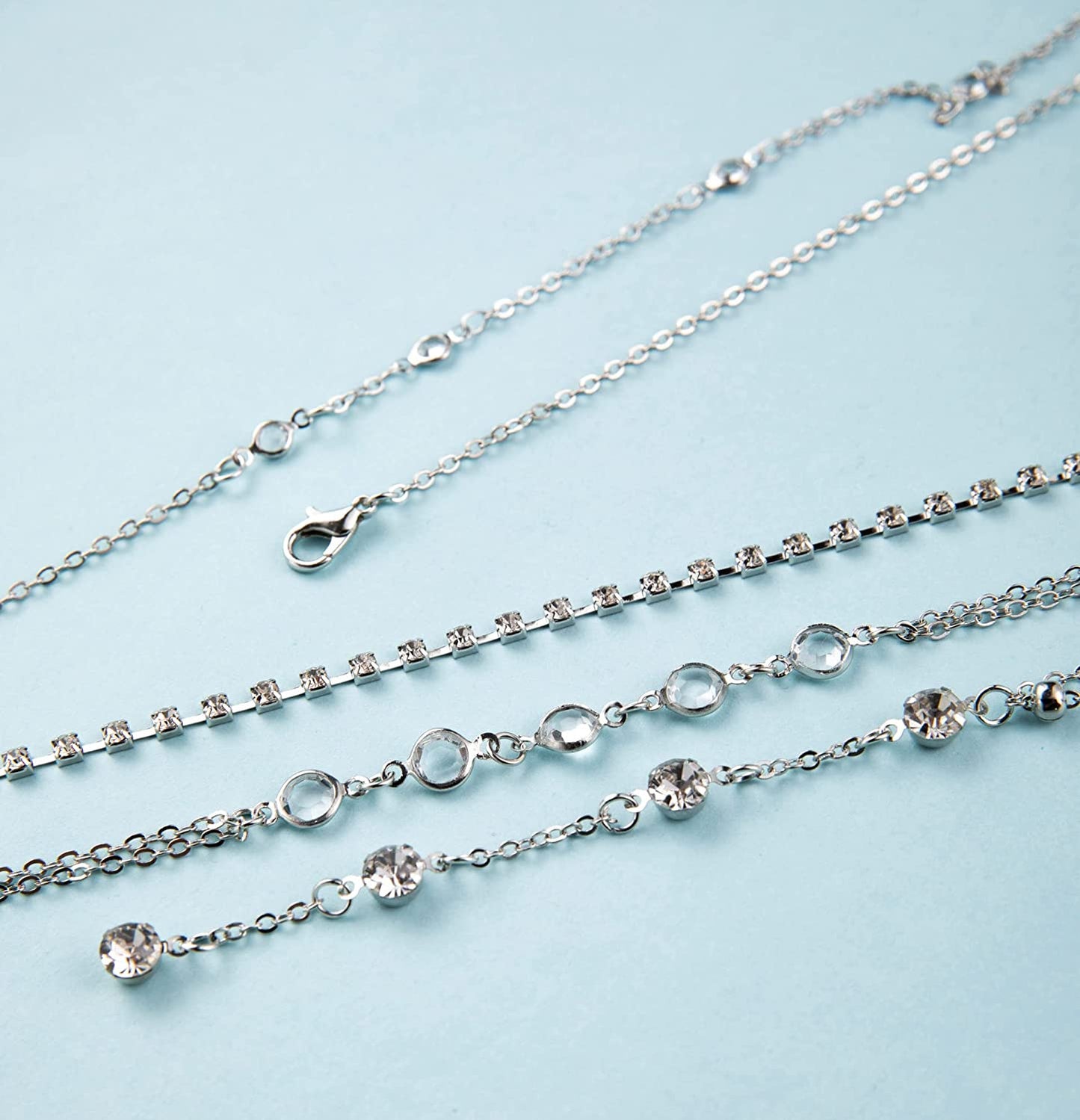 NICEIGHT 9PCS Body Chain for Women Sexy Bikini Bra Chain Necklace Belly Waist Chain for Summer Beach Length Adjustable Apparel & Accessories > Jewelry > Body Jewelry NICEIGHT