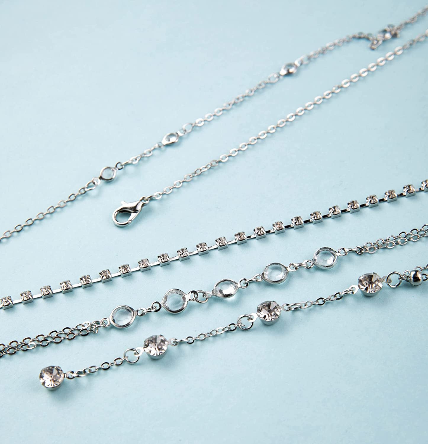 NICEIGHT 9PCS Body Chain for Women Sexy Bikini Bra Chain Necklace Belly Waist Chain for Summer Beach Length Adjustable Apparel & Accessories > Jewelry > Body Jewelry NICEIGHT