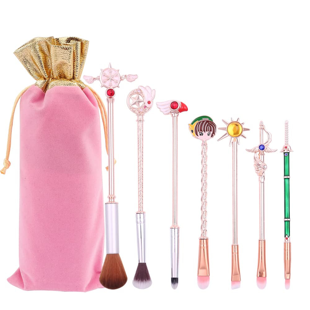 Magic Sakura Makeup Brushes Set - 8Pcs Cosmetic Makeup Brush Set Professional Tool Kit Set Pink Drawstring Bag Included (Sakura) (8Pcs) Health & Beauty > Personal Care > Cosmetics > Cosmetic Tools > Makeup Tools rongji jewelry 7pcs