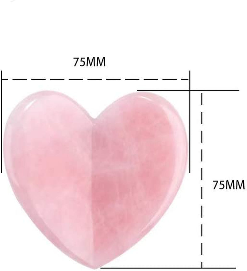 Healing Crystal Rose Quartz Heart Love Massage Tool Natural Gemstone Gua Sha Board Facial Scraping Massager for Face, Eye, Neck Skin Care Massage Health & Beauty > Personal Care > Cosmetics > Cosmetic Tools > Skin Care Tools StoneStory
