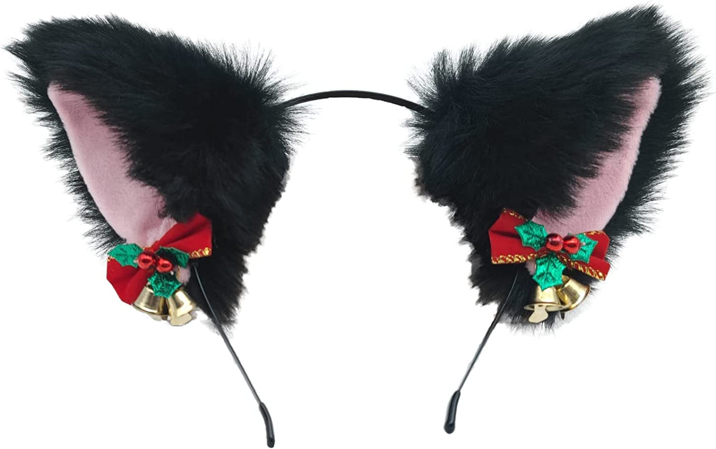 Faylay Cosplay Girl Plush Furry Cat Ears Headwear Accessory for Cam Girl Party Apparel & Accessories > Clothing Accessories > Headwear Faylay 4-xmas&vel-green