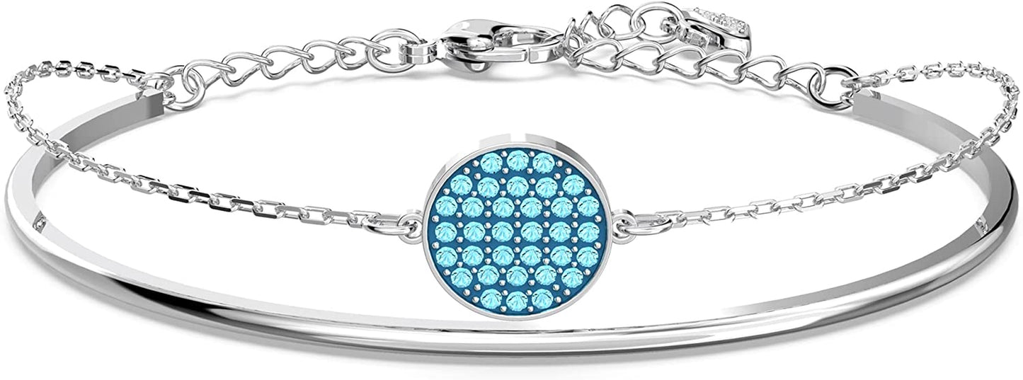 SWAROVSKI Ginger Jewelry Collection, Clear Crystals, Grey Crystals, Blue Crystals Apparel & Accessories > Jewelry > Necklaces SWAROVSKI Bangle Bracelet - Blue Crystals