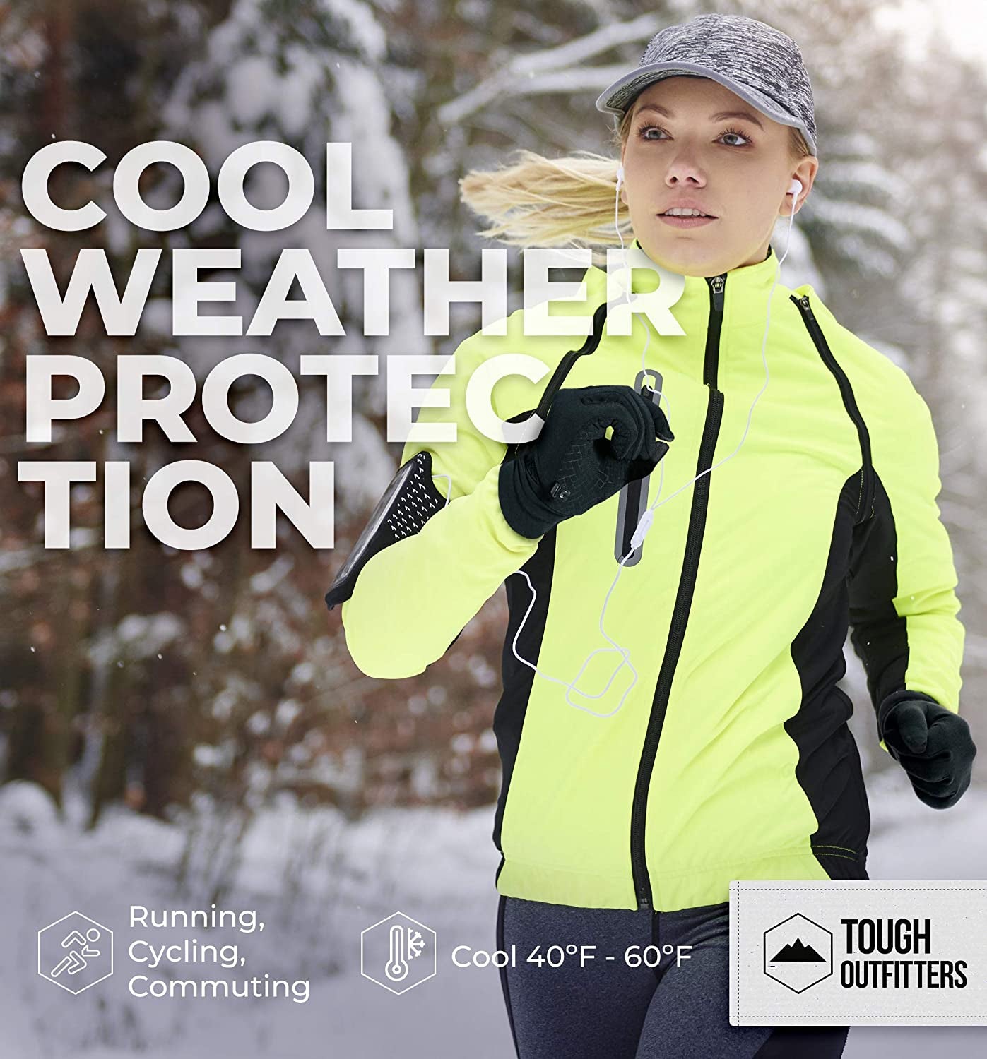 Running Gloves with Touch Screen - Winter Glove Liners for Texting, Cycling - Thin & Lightweight Cold Weather Thermal Gloves Apparel & Accessories > Clothing Accessories > Gloves & Mittens Tough Outdoors