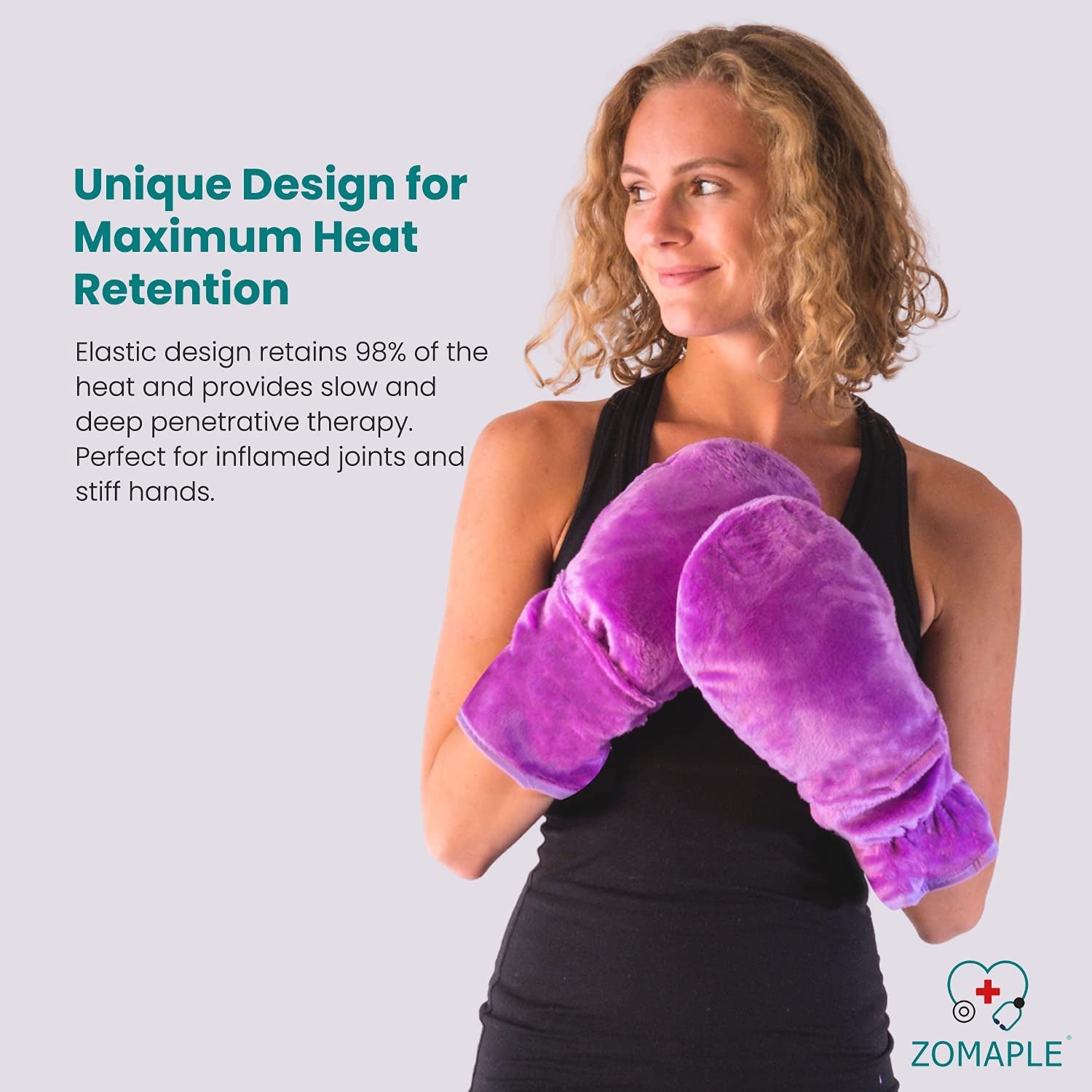 Microwavable Mittens and Heated Gloves for Arthritis Hands – Hand Warmers for Arthritis Using Moist Heat Therapy – Pain Relief for Raynaud'S, Stiff Fingers & Carpal Tunnel (Lavender) Apparel & Accessories > Clothing Accessories > Gloves & Mittens Zomaple