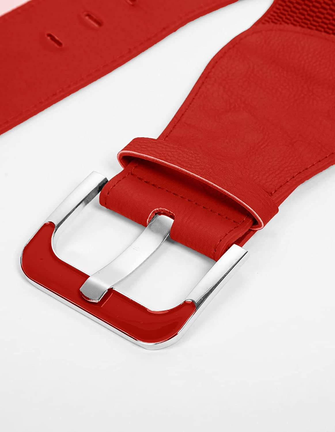GRACE KARIN Women'S PU Leather Wide Waist Belt for Dress Decorative Cinch Belt Single Prong Buckle Elastic Waist Belts Apparel & Accessories > Clothing Accessories > Belts GRACE KARIN