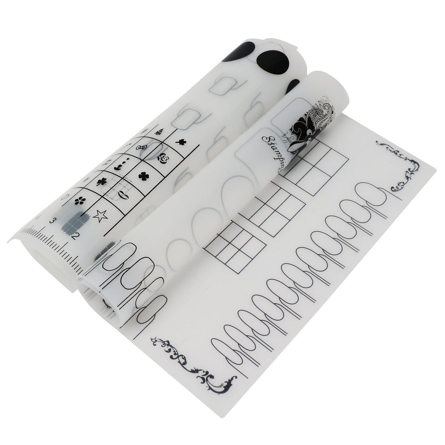 Segbeauty 2Pcs Acrylic Nail Mats, 16" Silicone DIY Nail Art Stamping Mats, Workspace Stamping Plate Manicure Mat, Nail Polish Coloring Practice Pad, Nail Sticker Trainer Guide Table Cover Palette Tool Health & Beauty > Personal Care > Cosmetics > Cosmetic Tools > Nail Tools Segbeauty