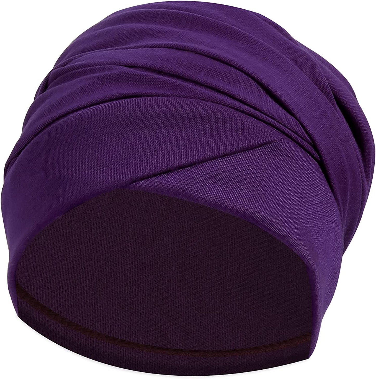 Ever Fairy Turban Head Wrap Scarf,African Women' Soft Long Scarf Shawl Hair Bohemian Headwrap Stretch Headband Tie Apparel & Accessories > Clothing Accessories > Scarves & Shawls Ever Fairy Purple