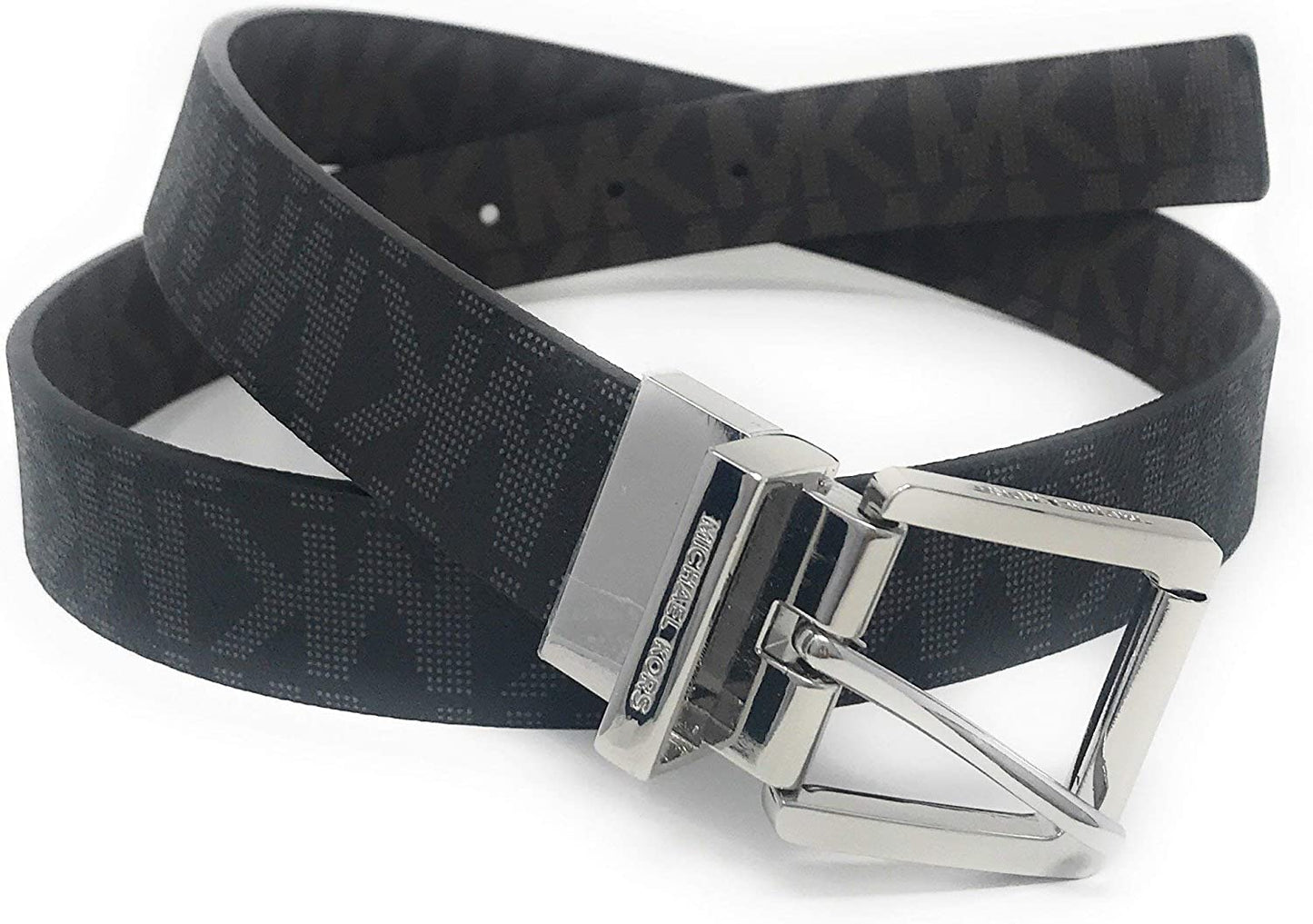 Michael Kors Women'S 30Mm Brown to Black Reversible MK Logo Monogram Synthetic Leather Belt Apparel & Accessories > Clothing Accessories > Belts Michael Kors Brown X-Large