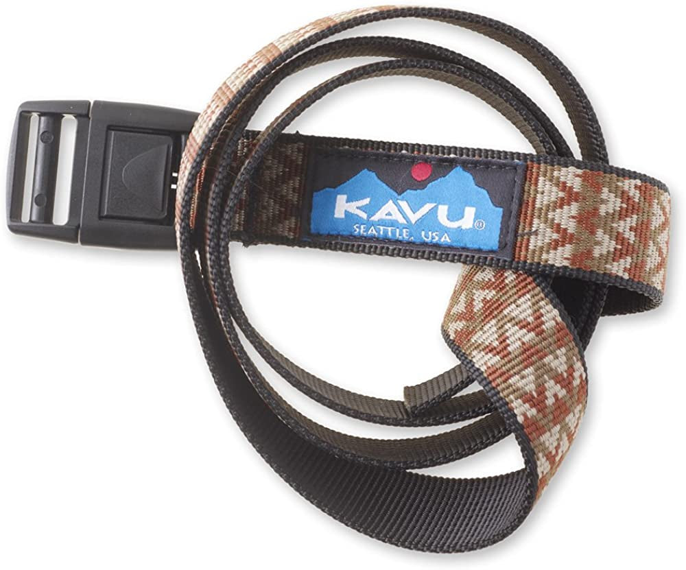 KAVU Burly Belt 1 Inch Nylon Adjustable Waist - Made in America Apparel & Accessories > Clothing Accessories > Belts KAVU-Outdoors Chevron Rust One Size