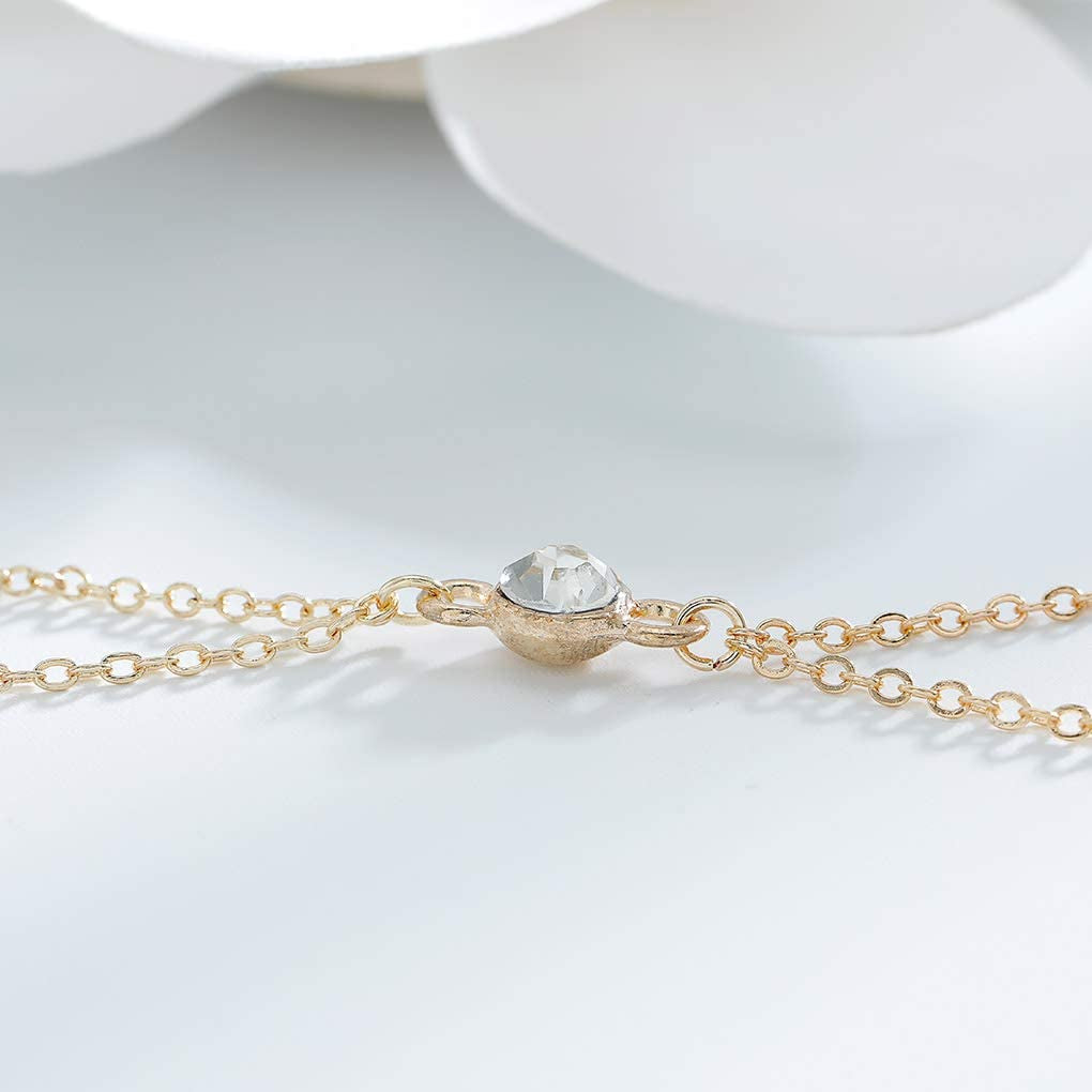 Tgirls Dainty Crystal Bikini Body Chain Bra Gold Body Jewelry for Women and Girls Apparel & Accessories > Jewelry > Body Jewelry Tgirls