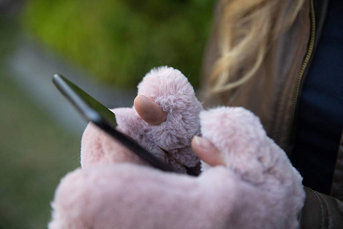 Funky Junque Faux Fur Flip Mittens Womens Warm Convertible Fingerless Gloves Apparel & Accessories > Clothing Accessories > Gloves & Mittens Funky Junque