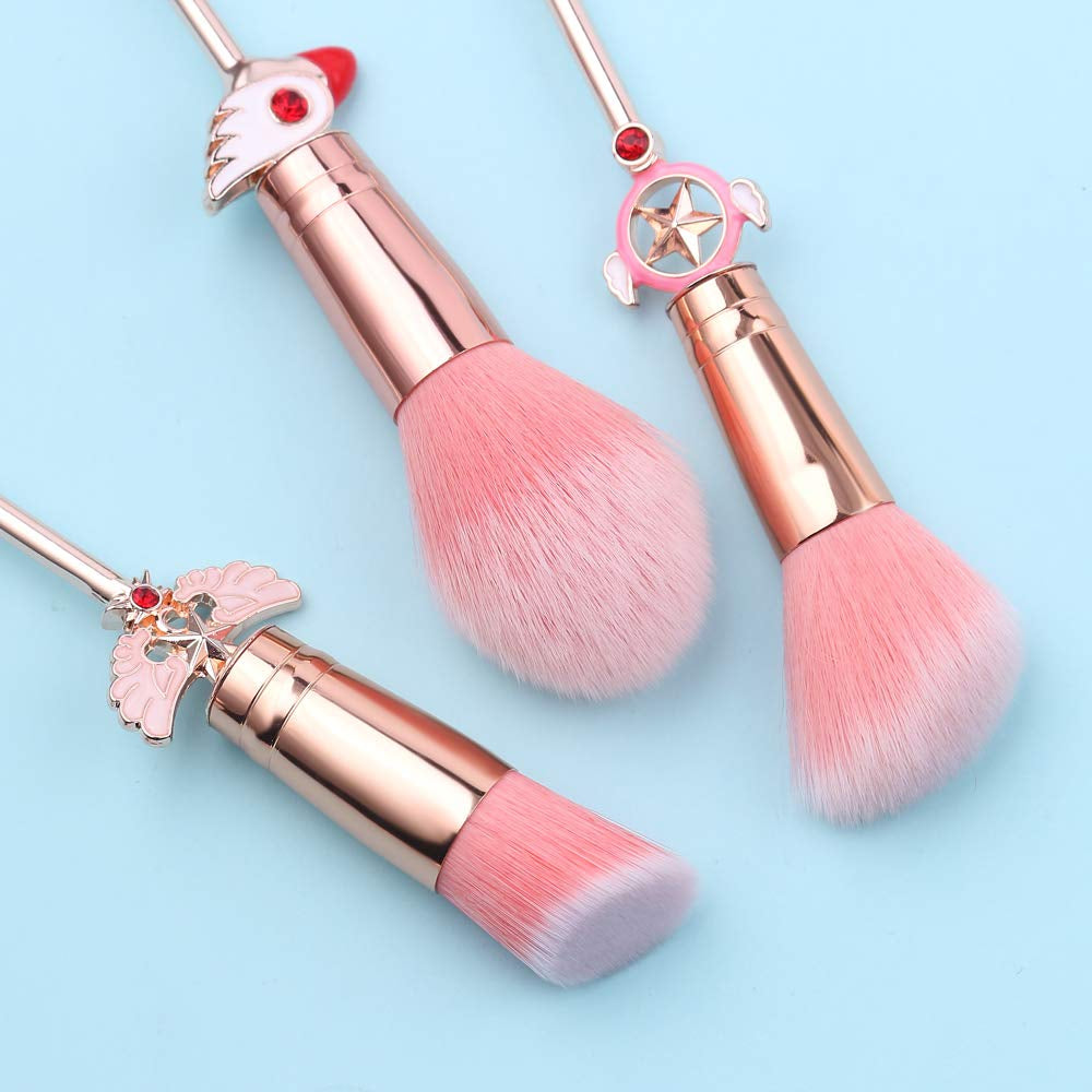 Makeup Brushes Set Magic Sailor Moon / Sakura Cosmetic Makeup Tool Kit Set of 8 Pink Drawstring Bag Included (Sakura) Health & Beauty > Personal Care > Cosmetics > Cosmetic Tools > Makeup Tools BestM