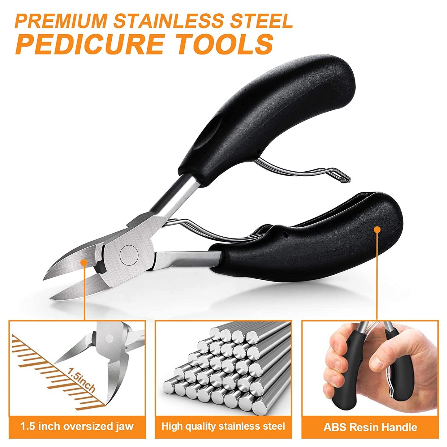 Ingrown Toenail Tool, Nail Clippers for Thick Nails, 5Pcs Toe Nail Clippers Treatment Tool for Thick Nails, Stainless Steel Toenails Trimmer and Professional Podiatrist Toenail Removal Kit Health & Beauty > Personal Care > Cosmetics > Cosmetic Tools > Nail Tools Mintiml