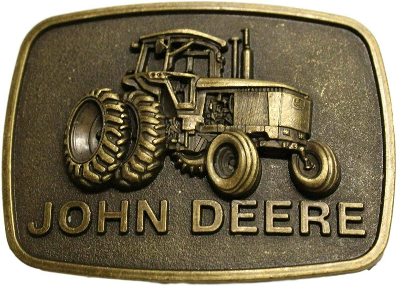Tractor Antique Bronze Metal Enamel Belt Buckle Apparel & Accessories > Clothing Accessories > Belt Buckles Generic Branding