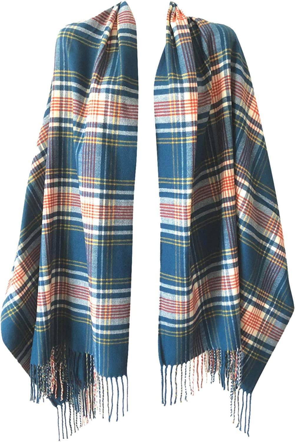 Women Oversized Scottish Clan Tartan Plaid Cashmere Feel Shawl Wrap Winter Scarf Apparel & Accessories > Clothing Accessories > Scarves & Shawls NY GOLDEN FASHION