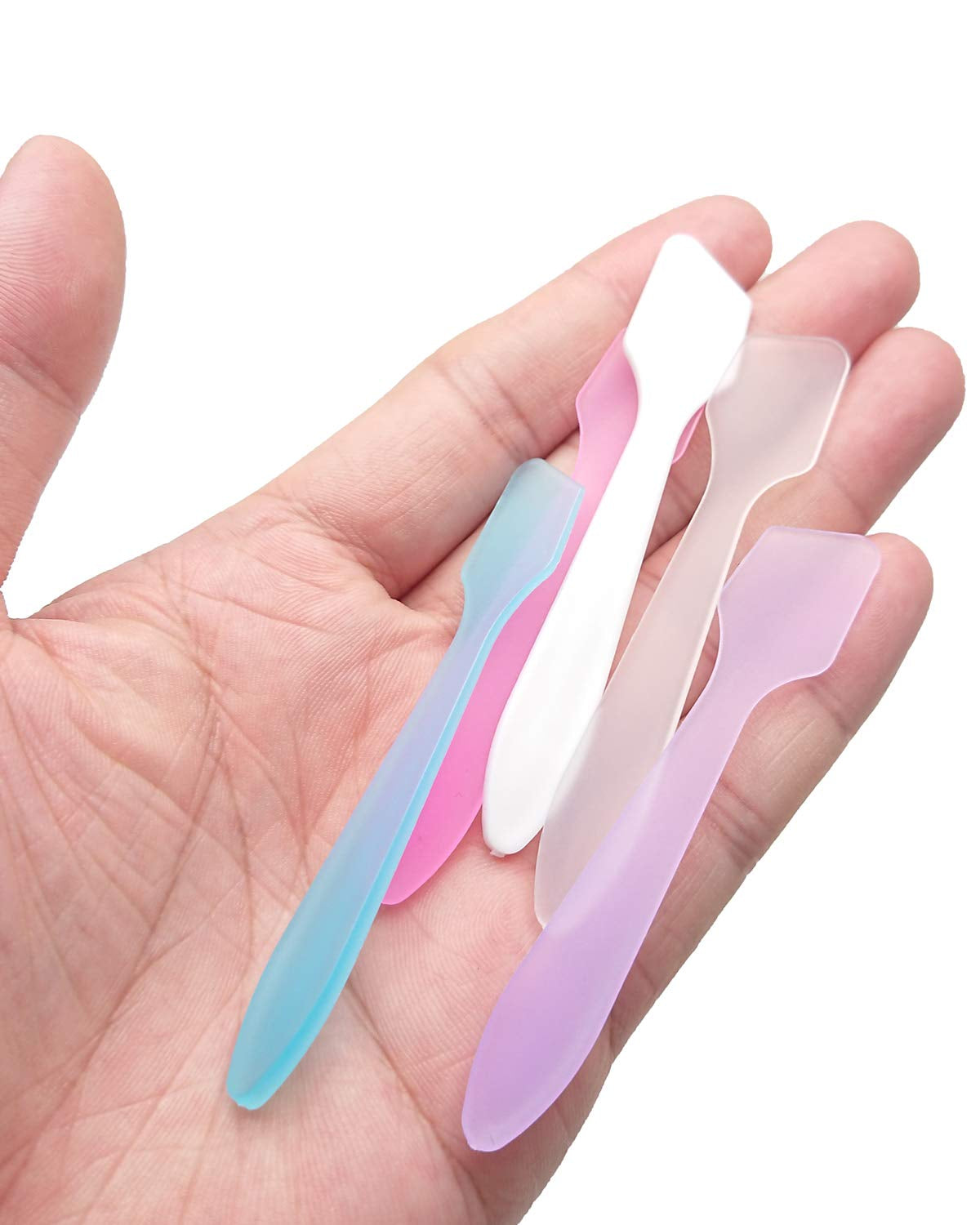Goiio 100 PCS Cosmetic Spatula, 3.2'' Disposable Plastic Makeup Tools Spoon for Mixing and Sampling (Multi-Color) Health & Beauty > Personal Care > Cosmetics > Cosmetic Tools > Skin Care Tools Goiio