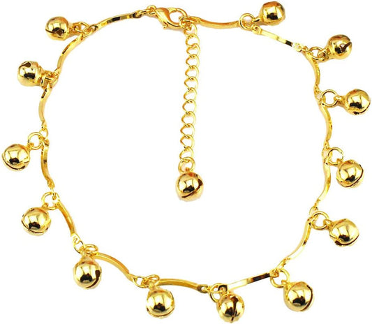 Rosary Bracelet Barefoot Bells Women Foot Bracelet Ankle Jewelry Beach Sandal Anklet - Ankle Bracelets for Women Teen Girls Jewelry Gifts (Gold, One Size) Apparel & Accessories > Jewelry > Anklets Generic