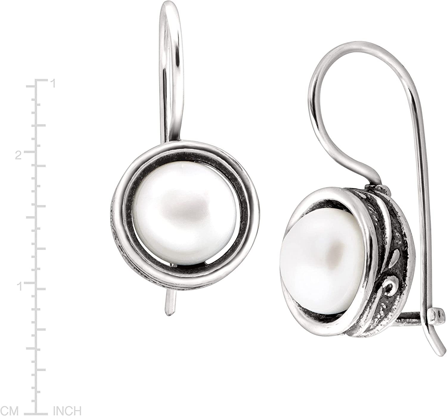 Silpada Pearl Drop Earrings for Women, Freshwater Cultured Pearl.925 Sterling Silver, Jewelry Gift Ideas, Modern Fairytale', 8Mm Apparel & Accessories > Jewelry > Earrings Silpada
