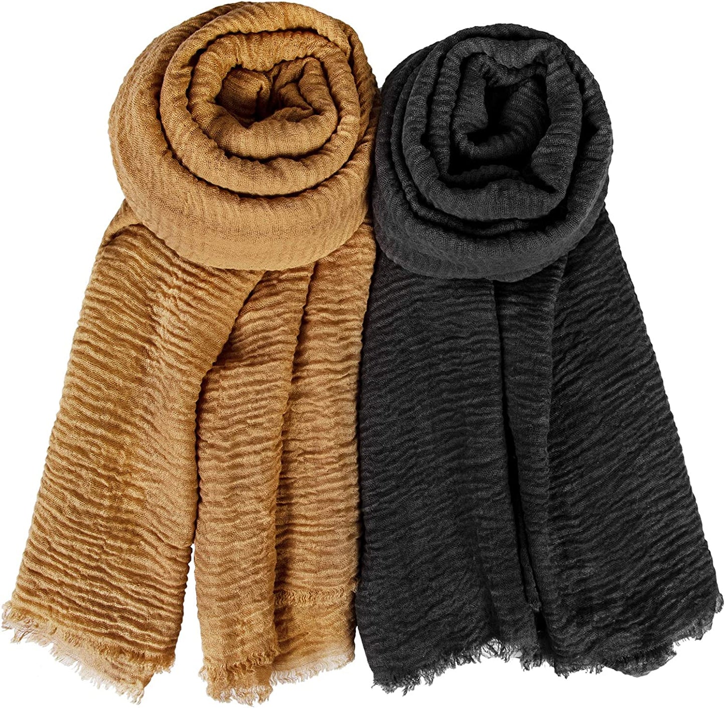 Chalier Hijab Scarfs Shawl Set for Women, Fashion Soft Scarves Lightweight Head Scarf for All Season(White) Apparel & Accessories > Clothing Accessories > Scarves & Shawls Chalier