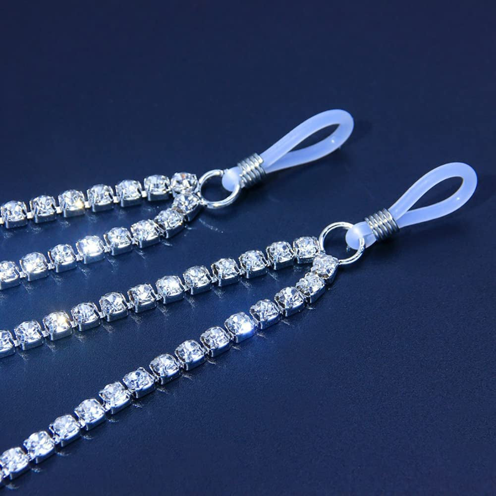 Nipple Ring Chain Rhinestone Bra Body Chain Non Piercing Nipple Jewelry Nipple Sex Accessories for Rave Party Women Apparel & Accessories > Jewelry > Body Jewelry Generic