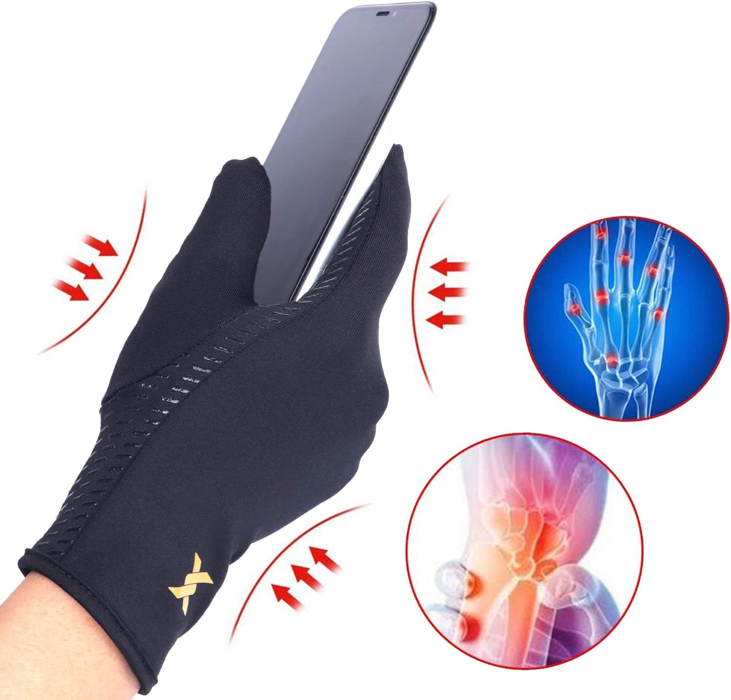 Thx4Copper Infused Compression Arthritis Glove,Carpal Tunnel, Typing, Support Apparel & Accessories > Clothing Accessories > Gloves & Mittens THX4COPPER