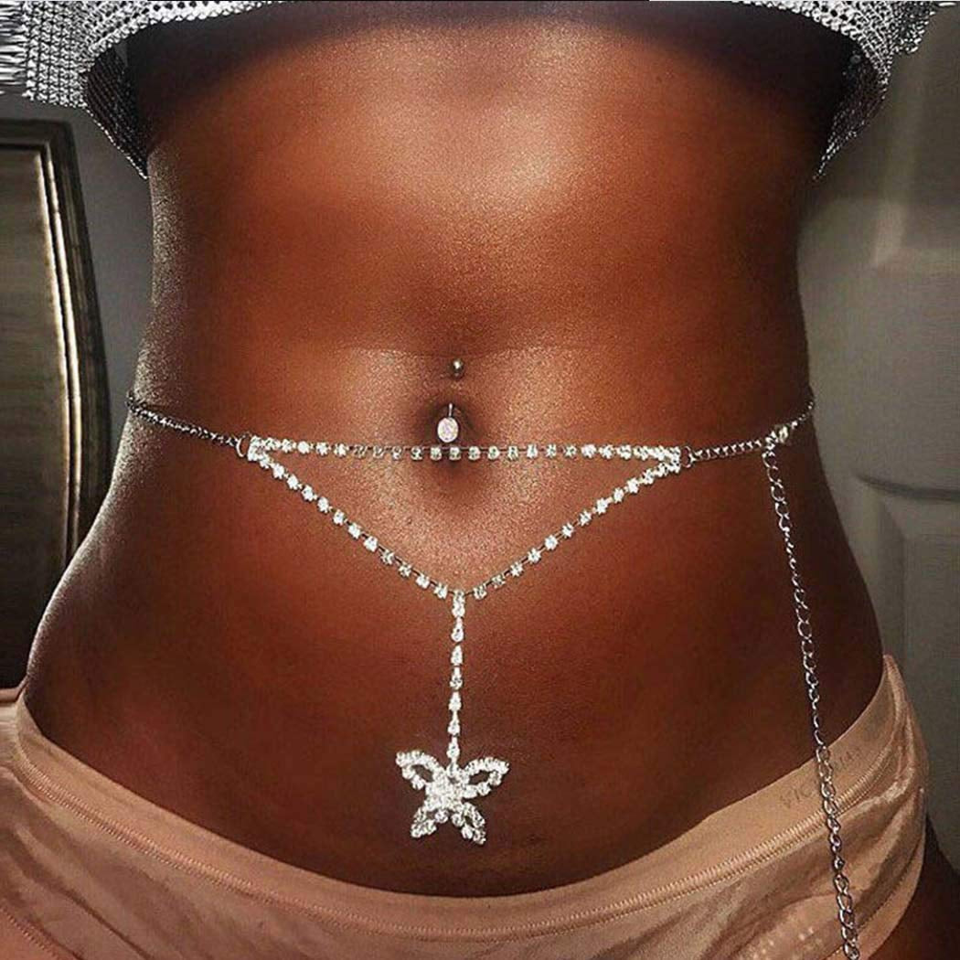 Salliy Boho Multilayered Waist Chain Gold Waist Belt Long Tassel Belly Chain Fashion Body Jewelry for Women and Girls (L) Apparel & Accessories > Jewelry > Body Jewelry Salliy L