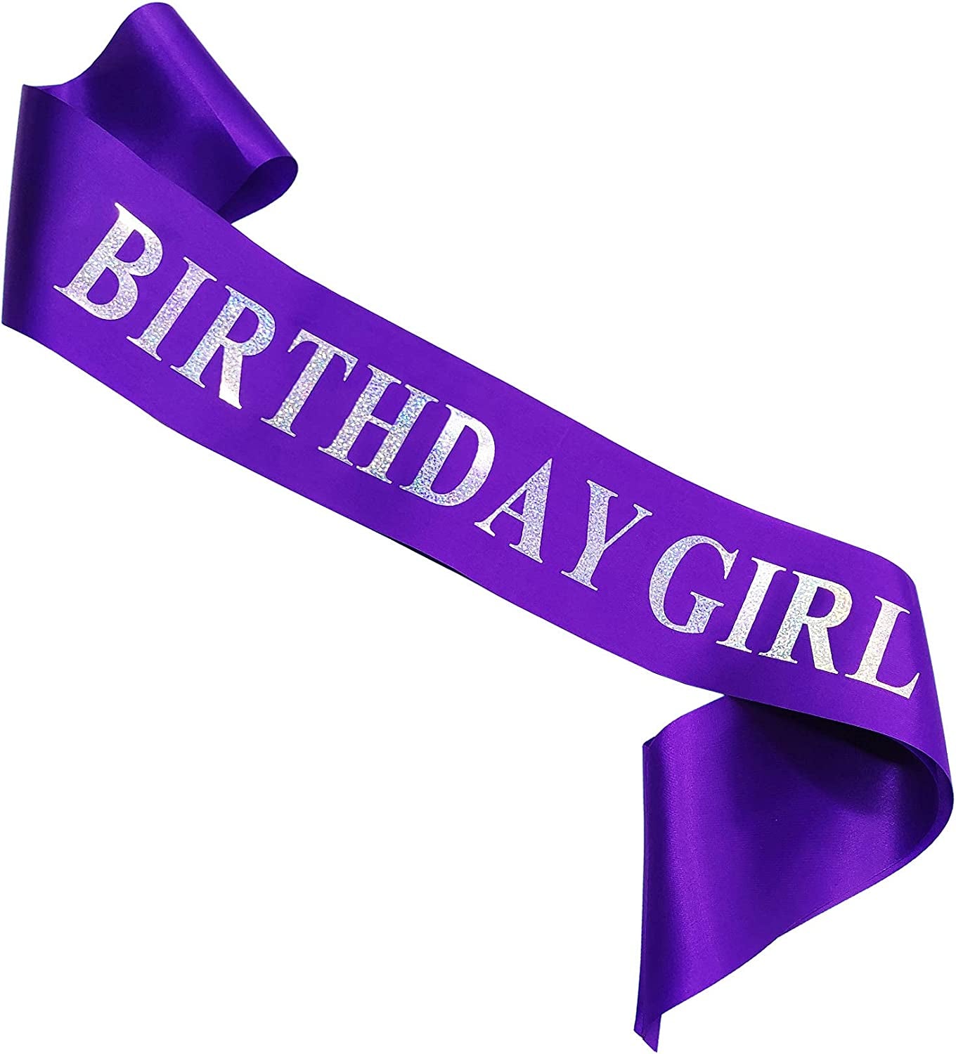 Birthday Gifts for Men,Boy Birthday King Sash Birthday Party Supplies and Decorations (Black-Silver) Apparel & Accessories > Clothing Accessories > Sashes MGJSRNH Purple-silver