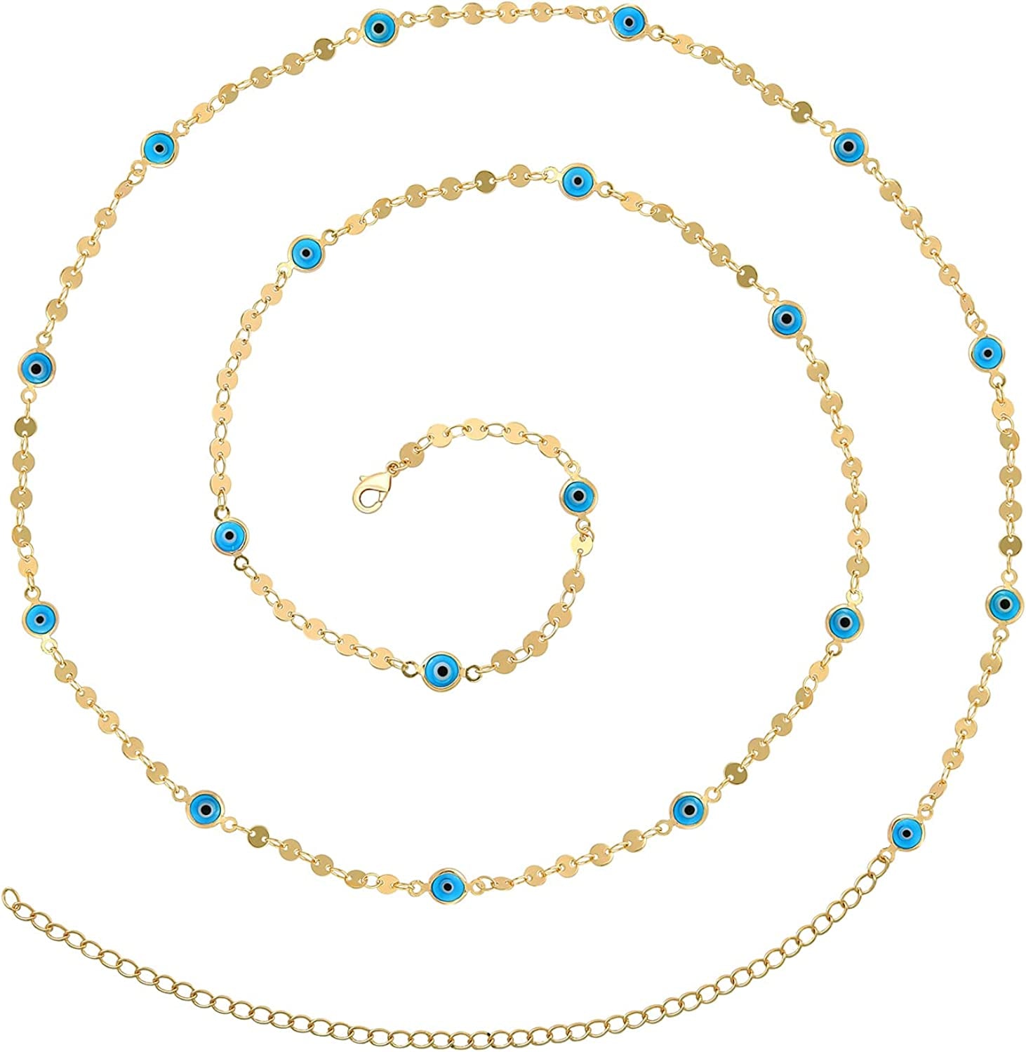 TOBENY 27.5/33.5/40 Inches Waist Belly Chains for the Waist for Women 14K Gold Plated Belly Chains for Women plus Size Body Chain for Women Teens Apparel & Accessories > Jewelry > Body Jewelry TOBENY F 39.3 Inches