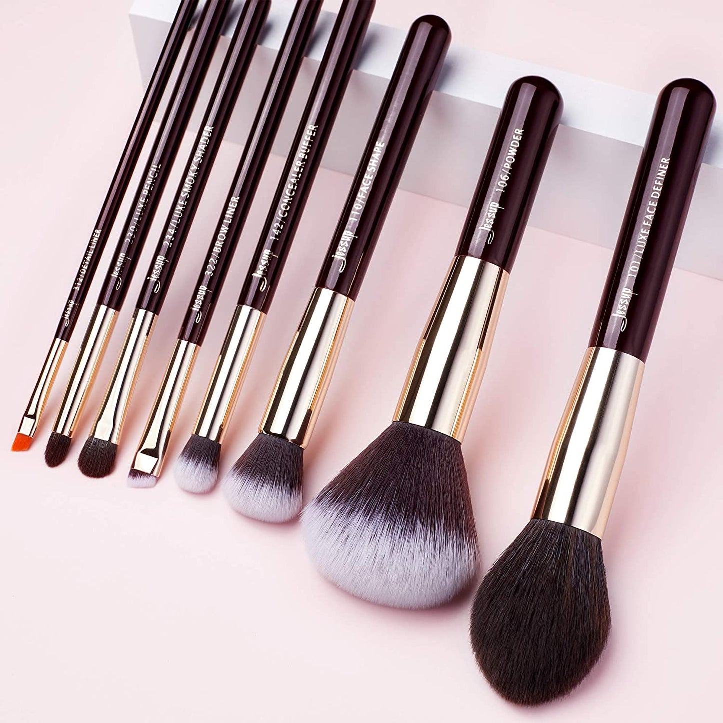 Jessup 15Pcs Makeup Brushes Make up Tool Kit Beauty Professional Eyeshadow Power Lipstick Blending Cheeck Cosmetic Brushes Set Zinfandel T283 Health & Beauty > Personal Care > Cosmetics > Cosmetic Tools > Makeup Tools Jessup