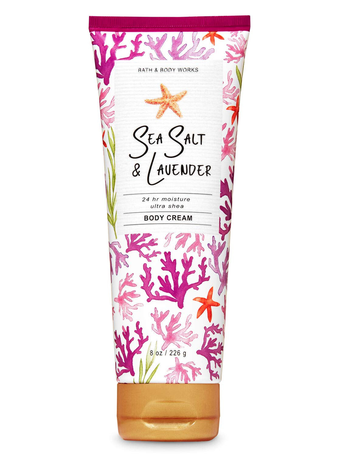Bath and Body Works Sea Salt and Lavender 24Hr Ultra Shea Body Cream 8 Ounce Health & Beauty > Personal Care > Cosmetics > Bath & Body Bath and Body Works