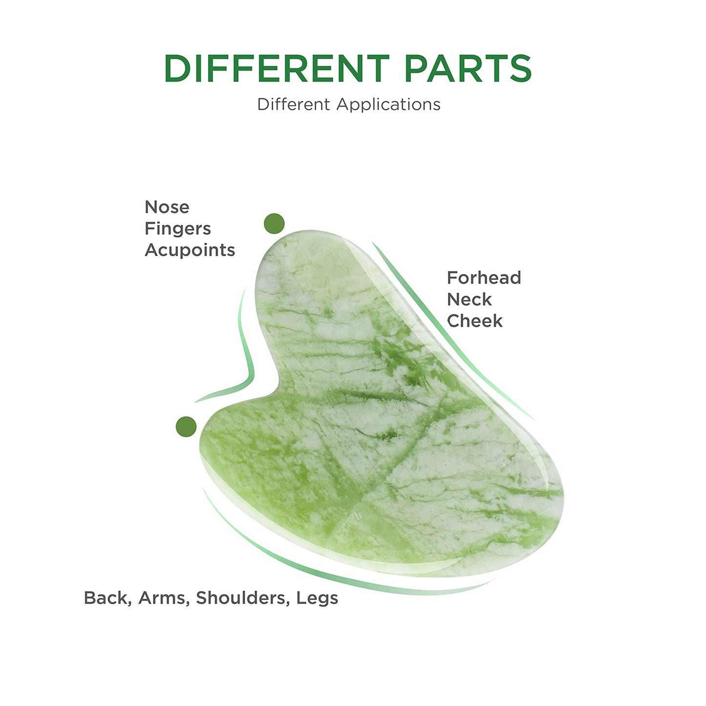 Kimkoo Gua Sha Tool,100% Real Natural Jade Stone,Massage Tool for Face and Body Health & Beauty > Personal Care > Cosmetics > Cosmetic Tools > Skin Care Tools kimkoo