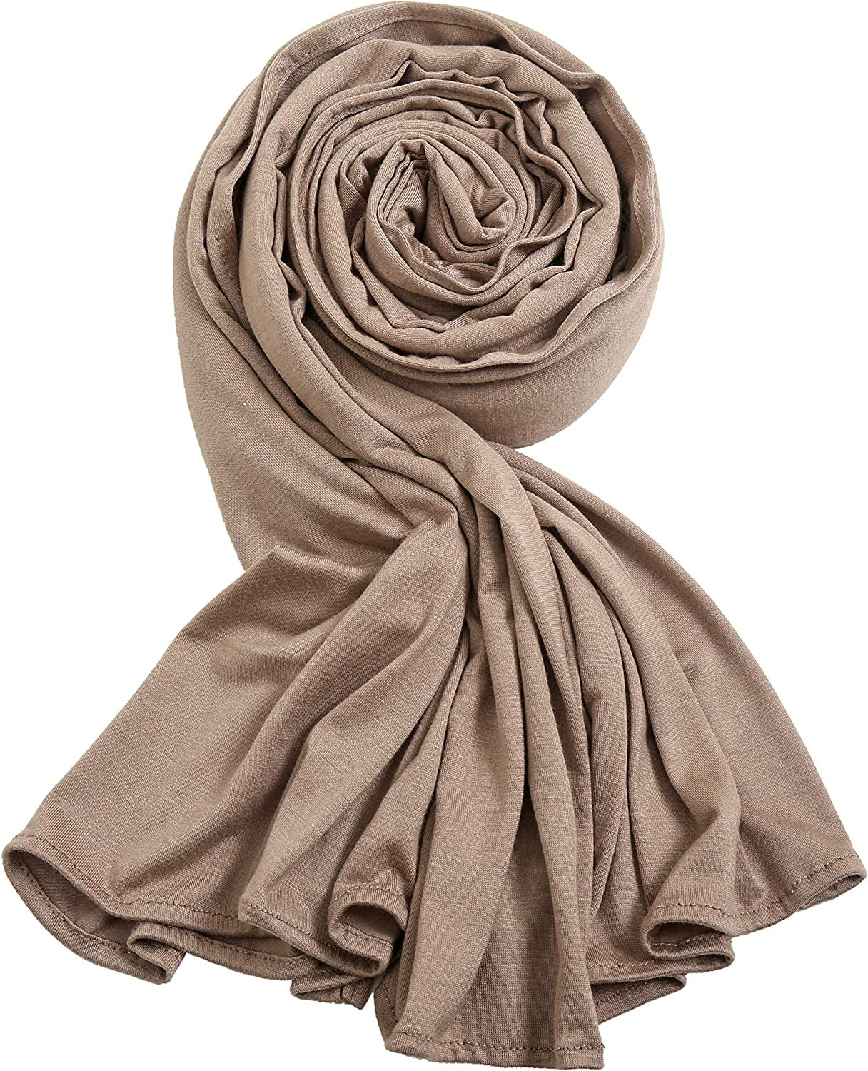 Hophor Soft Stretch Head Wrap Scarfs Long Turban Head Wrap Tie for Women Apparel & Accessories > Clothing Accessories > Bandanas & Headties Hophor Light Khaki