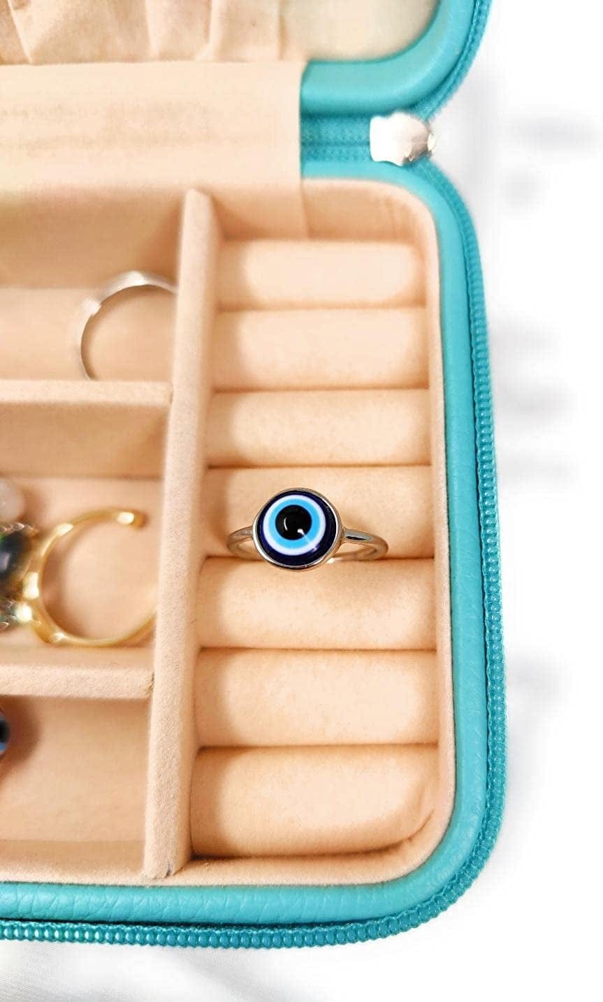1.5Mm Stainless-Steel Evil Eye Ring